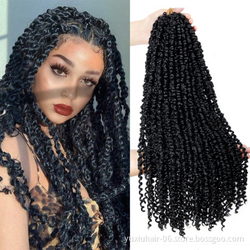 passion twist crochet hair 22 inches braiding hair for women wholesale synthetic crochet braid hair